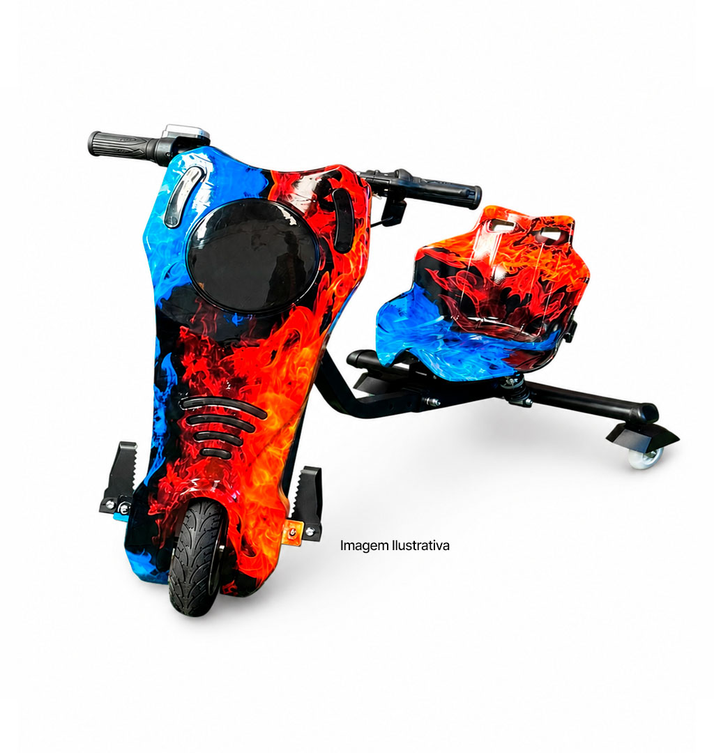 Triciclo Elétrico Drift 350w Bluetooth 3 Velocidades Único com Amortecedor 350W