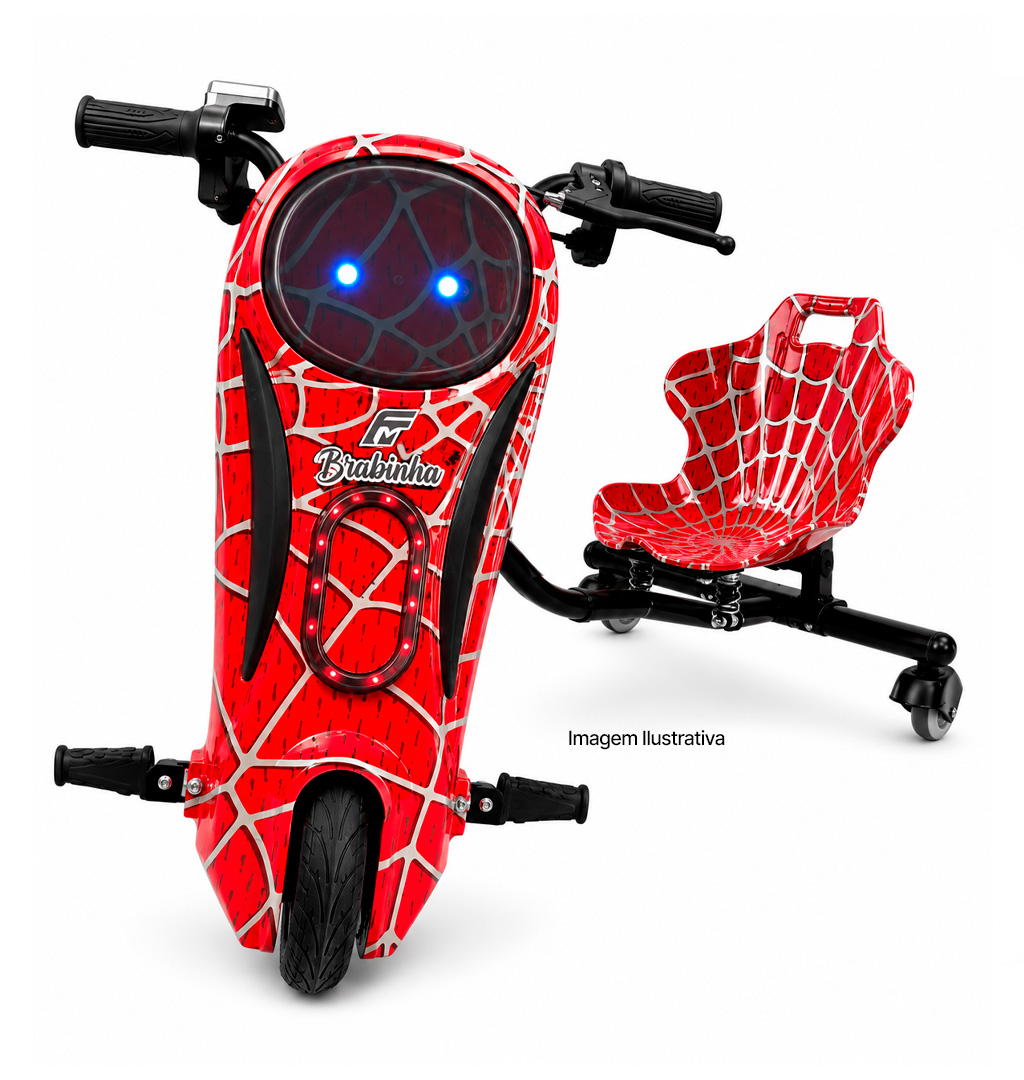 Triciclo Elétrico Drift 350w Bluetooth 3 Velocidades Único com Amortecedor 350W