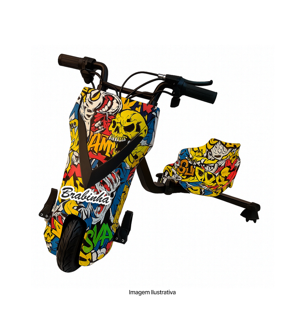 Triciclo Elétrico Drift 350w Bluetooth 3 Velocidades Único com Amortecedor 350W